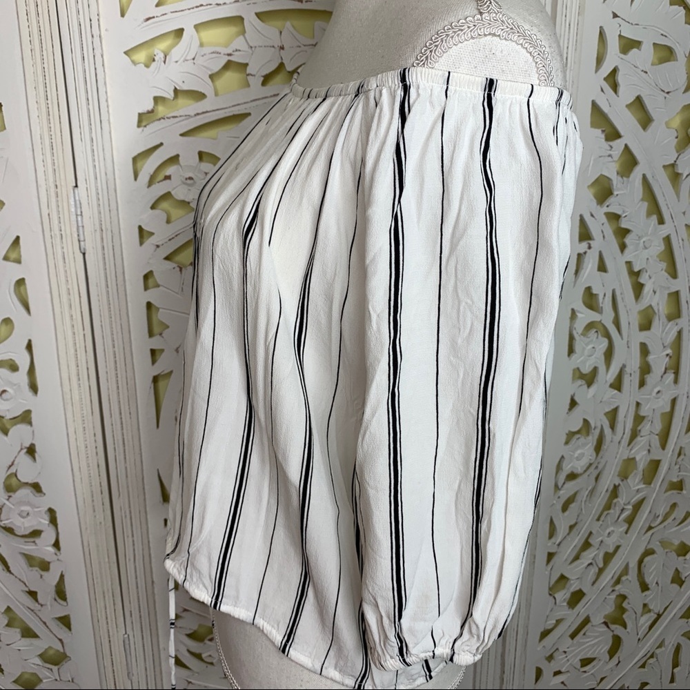Faithfull The Brand Off Shoulder Striped Top - Picture 5 of 9